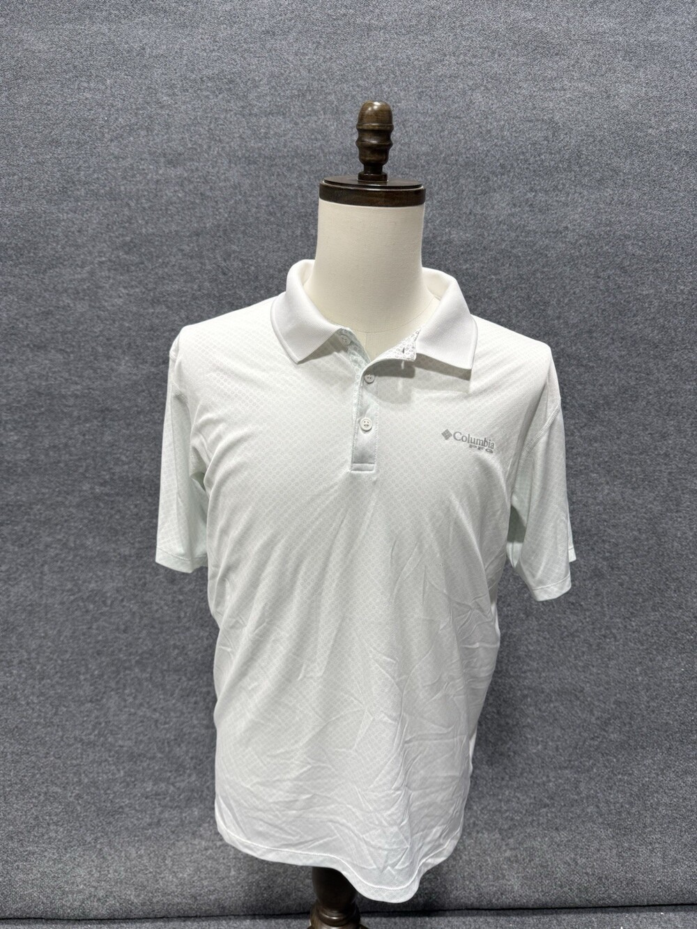 Columbia Omni-Freeze Zero Mens Medium White Golf Polo Shirt Cooling Performance